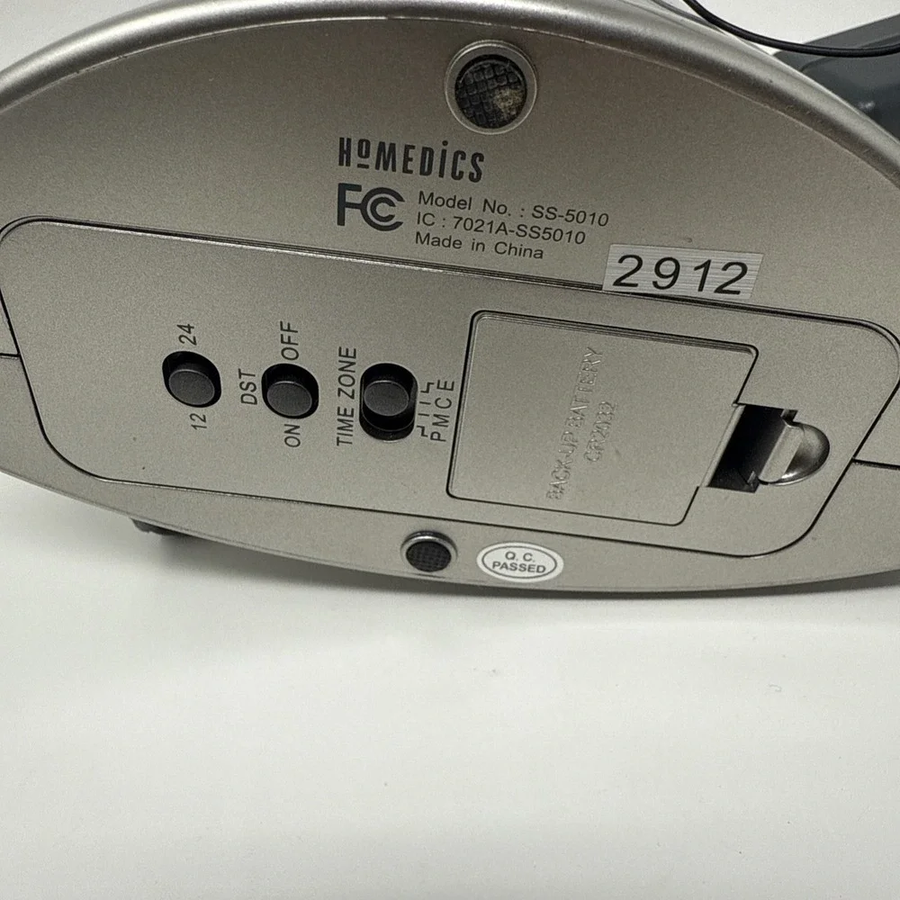 HoMedics SS-5010 SoundSpa Alarm Clock Radio Nature Sounds Night Light Tested